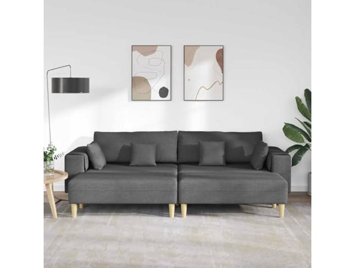 KTHLBRH 3-Sitzer-Sofa, dunkelgrau, Stoff Minimalistisches Design, klare Linien, ideal für Wohnzimmer, mit Kissen
