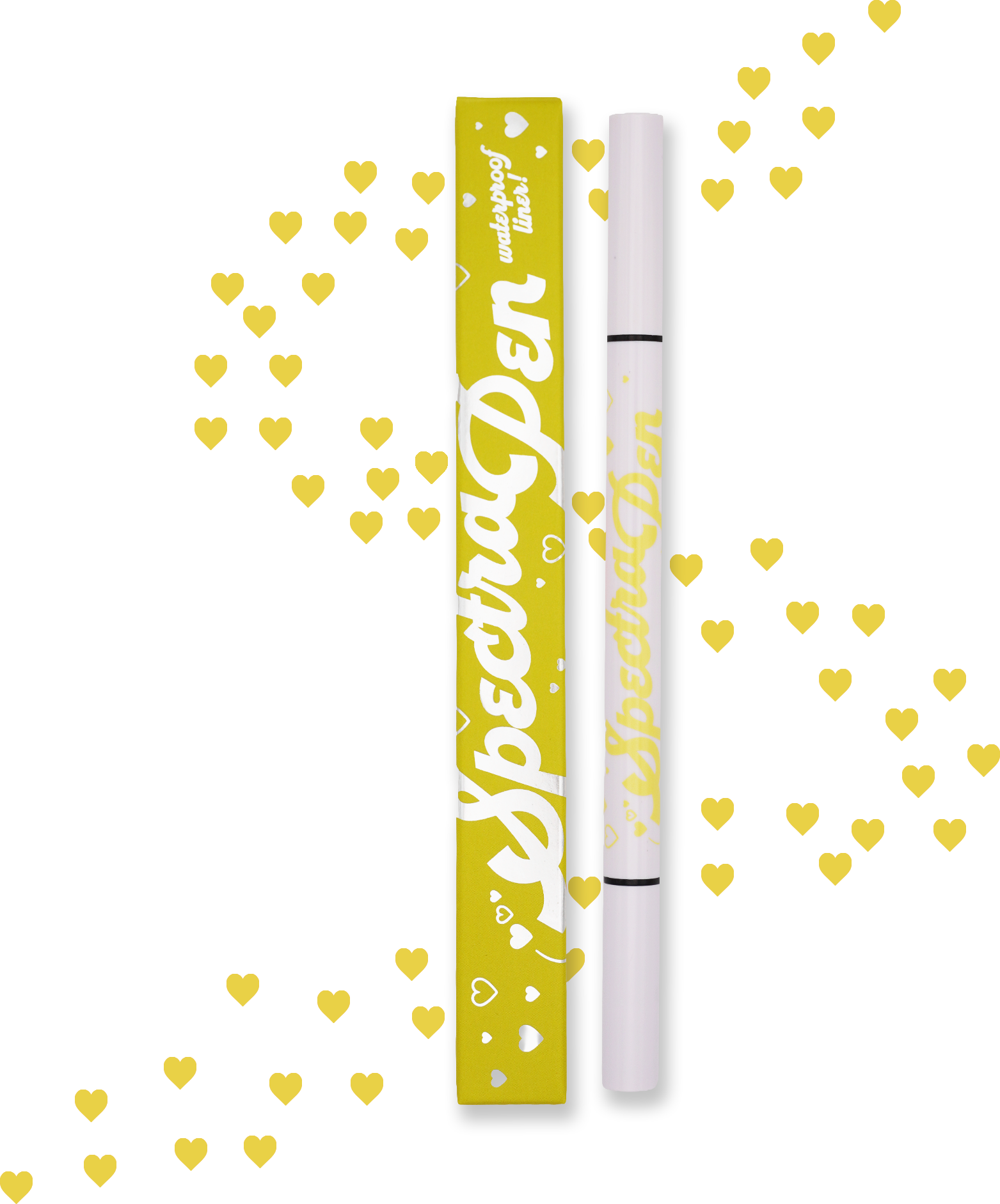 Heart Yellow Spectra Pen - Stamp & Eyeliner Pen - Glisten Cosmetics