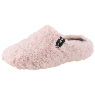 Pantoffel VERBENAS "York Damara", Damen, Gr. 42, rosa (rosé), Textil, Schuhe, Homeslipper, Clog, Schlappen, Hausschuh in kuscheliger Optik