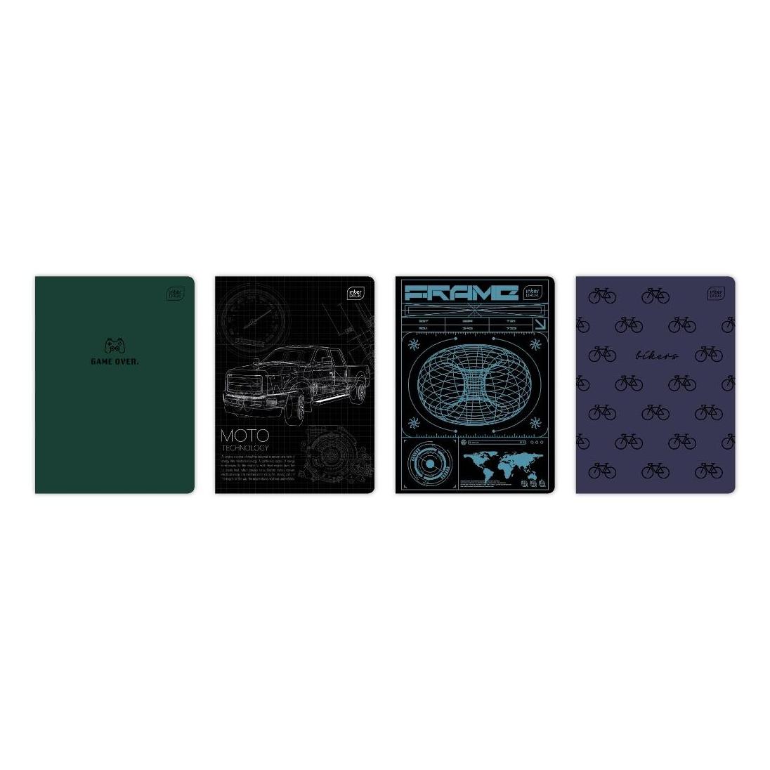 Interdruk Notizbuch A5/60K UV-Linie Trends Boys (10 Stück) (A5, Liniert) (381643)