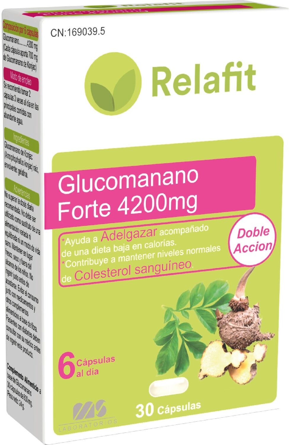 Relafit Glucomanano Forte 4200 mg 30 caps