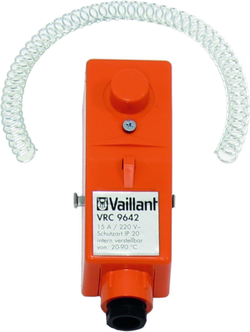 Vaillant Anlegethermostat 009642 mit Umschaltkontakt, Spannband-Befestigung