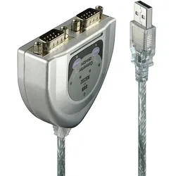Lindy 42889 Serien-Kabel Silber 0,6 m USB Typ-A DB-9