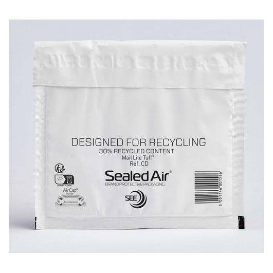 Sealed Air Versandtaschen Mail Lite Tuff CD/DVD, 180x160 mm, Pack à 100 Stk. (100 Stk.) (101200146)