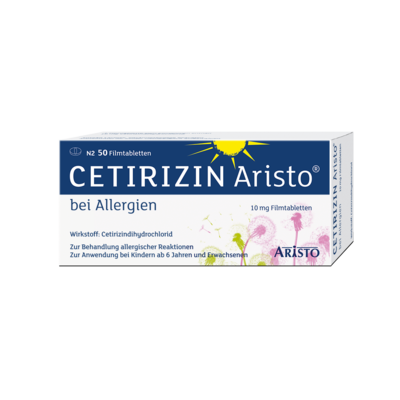 Aristo Pharma GmbH CETIRIZIN Aristo bei Allergien 10 mg Filmtabletten 50 St 09703275