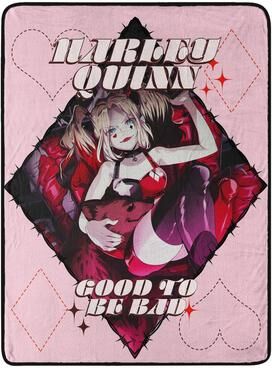 DC Comics Harley Quinn Good To Be Bad Micro Raschel Throw