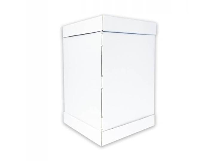 KAPAK 10er Tortenkarton Weiß 41x41x45 cm - Extra hohe Tortenbox für mehrstöckige Hochzeitstorten - Stabile Tortentransportbox aus Wellpappe - Kuchen Transportbox