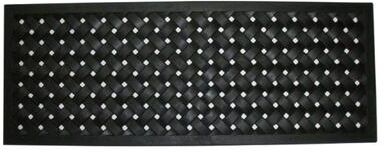 Imports Decor Black 30-inch x 18-inch Braided Rubber Mat - Door Mat