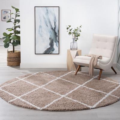 Alise Rugs Joy Shag Moroccan Stripe Indoor Area Rug