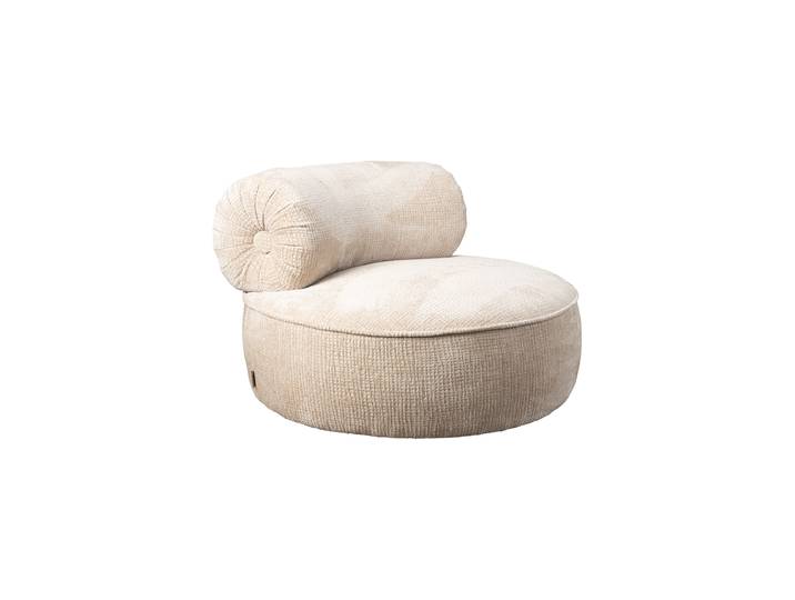 Drehbarer Design Loungesessel „Tilbury“ Creme Dutchbone