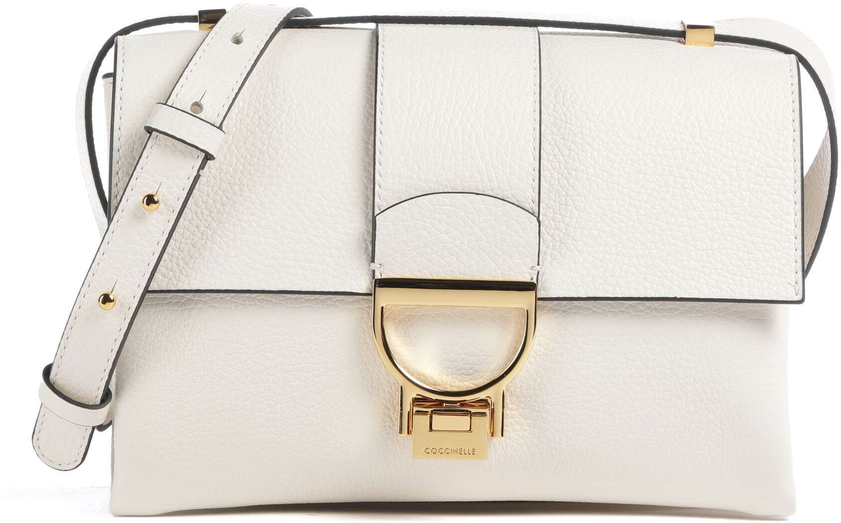 Coccinelle Arlettis Schultertasche aus Leder, weiß