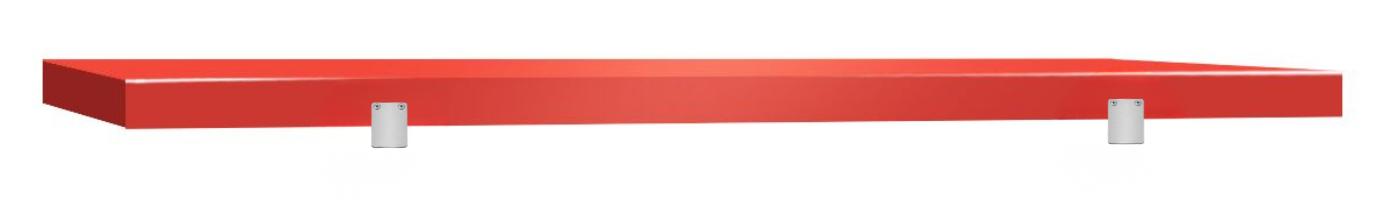 Rotes Schneidebrett, 1800 x 600 mm (entspricht den HACCP-Richtlinien), PREMIUM - GOLDINOX