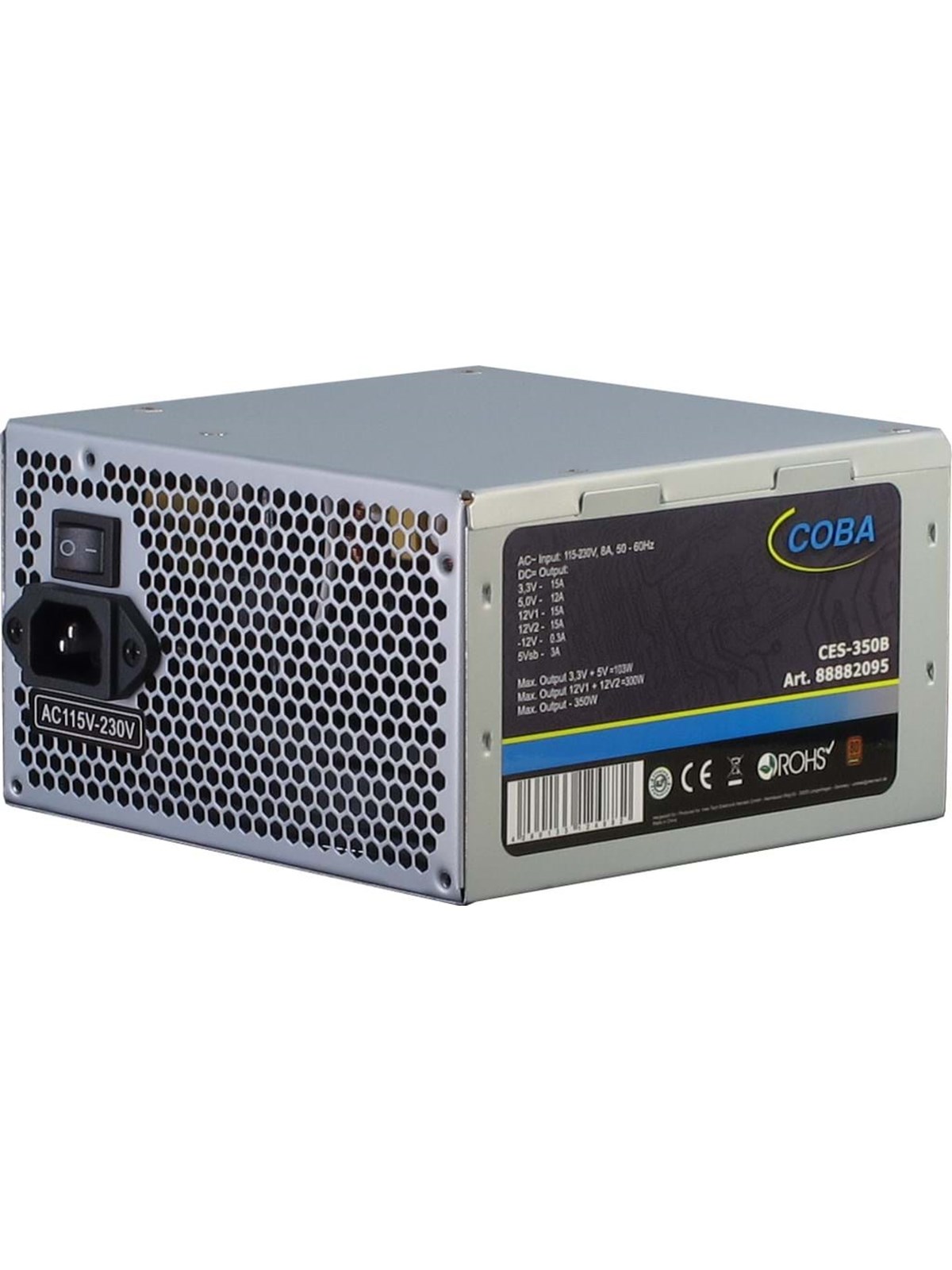 Inter-Tech Coba CES-350B Netzteile - 350 Watt - 120 mm - ATX - 80 Plus Bronze zertifiziert