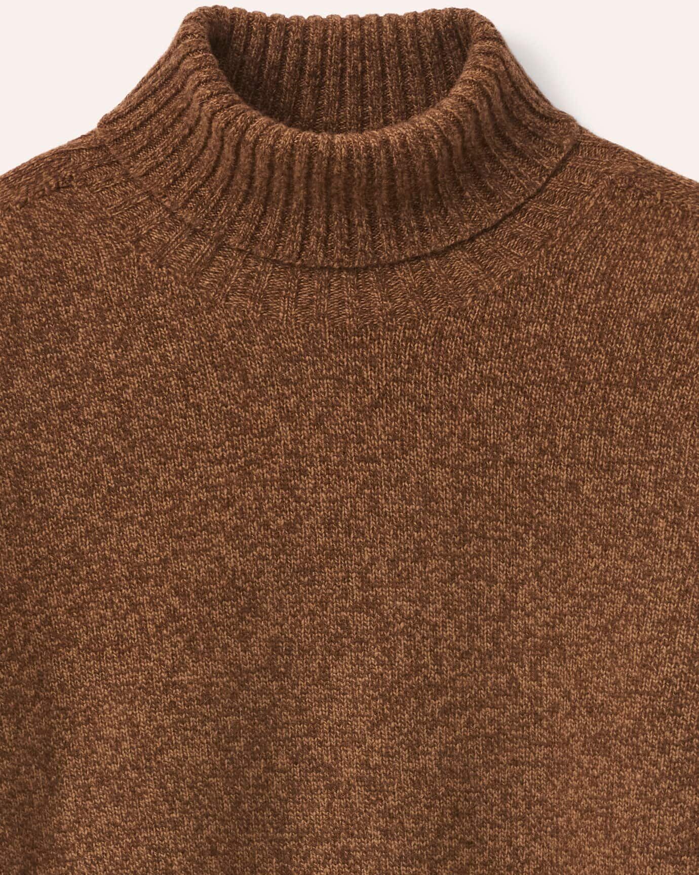Walbusch Rollkragenpullover aus Lammwolle, noch offen: Größenlauf, Farbe Braun, 54, 100% Lammwolle nahtlose Seamless Fertigung Herren