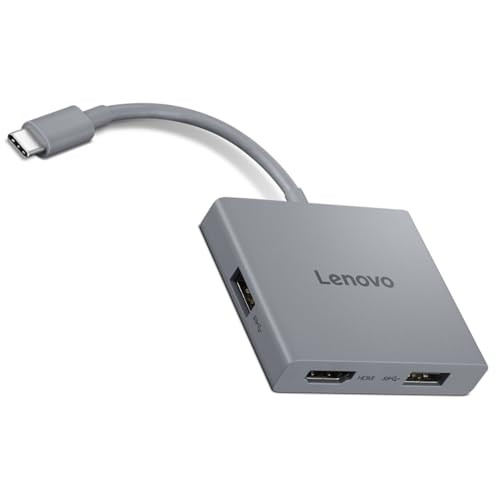 Lenovo USB-C 4-in-1 Travel Hub Luna Grey