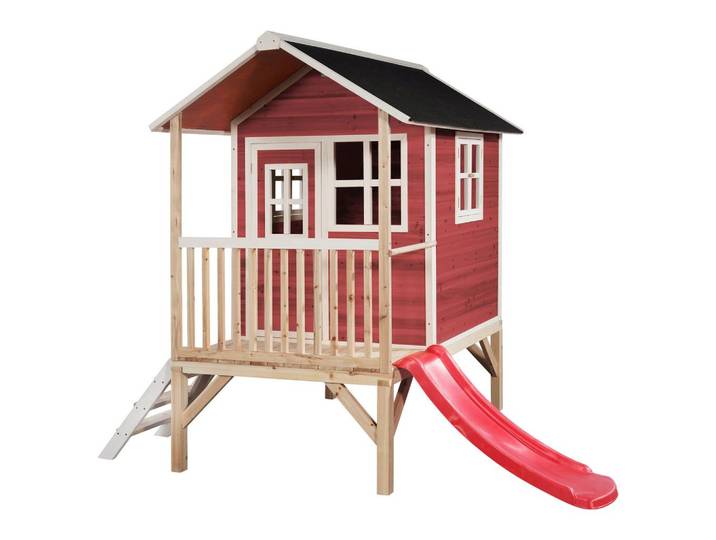Stelzenhaus mit Rutsche Rot Exit Loft 300