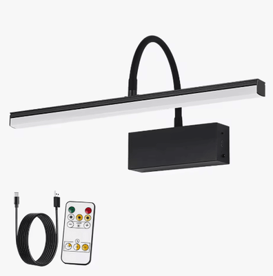 Inspire Picks 40CM Rechargeable LED Picture Light Adjustable Wireless Wall Sconce In Black 40cm dimming