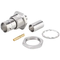 NEUTRIK® BNC HD-SDI Crimp-Einbaubuchse, Gewinde 1/2"", grau