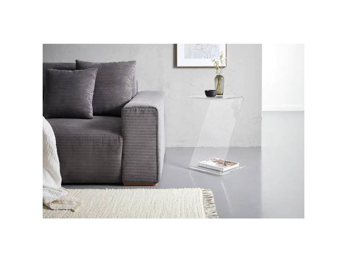 Xora Beistelltisch, Klar, Kunststoff, 33x60x33 cm, einfacher Aufbau, Wohnzimmer, Wohnzimmertische, Beistelltische