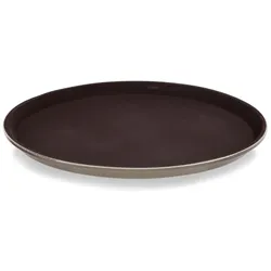 20x Tablett Gastro schwarz rund Ø 36 cm rutschhemmend PP