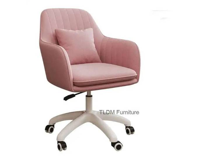 Meubles à dossier ordinateur moderne maison rose confortable bureau ascenseur chaises pivotantes chaise pour chambre loisirs bureau chaise de jeu K