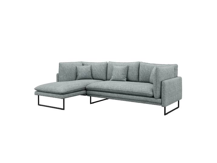 Ecksofa Bouclé MARISA links grau