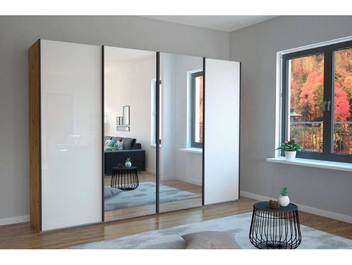 WIEMANN Schwebetürenschrank Monaco hochwertige Glas- und Spiegelfront