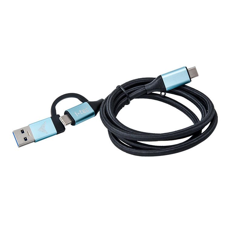 I-TEC USB-C auf USB-C Kabel mit integriertem USB 3.0 Adapter 100cm C31USBCACBL