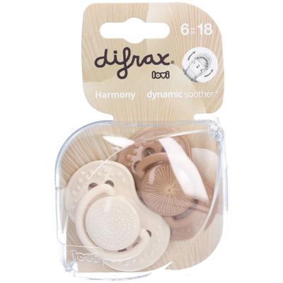 Difrax Fopspeen Dynamic Harmony 6-18m 2 St Schnuller