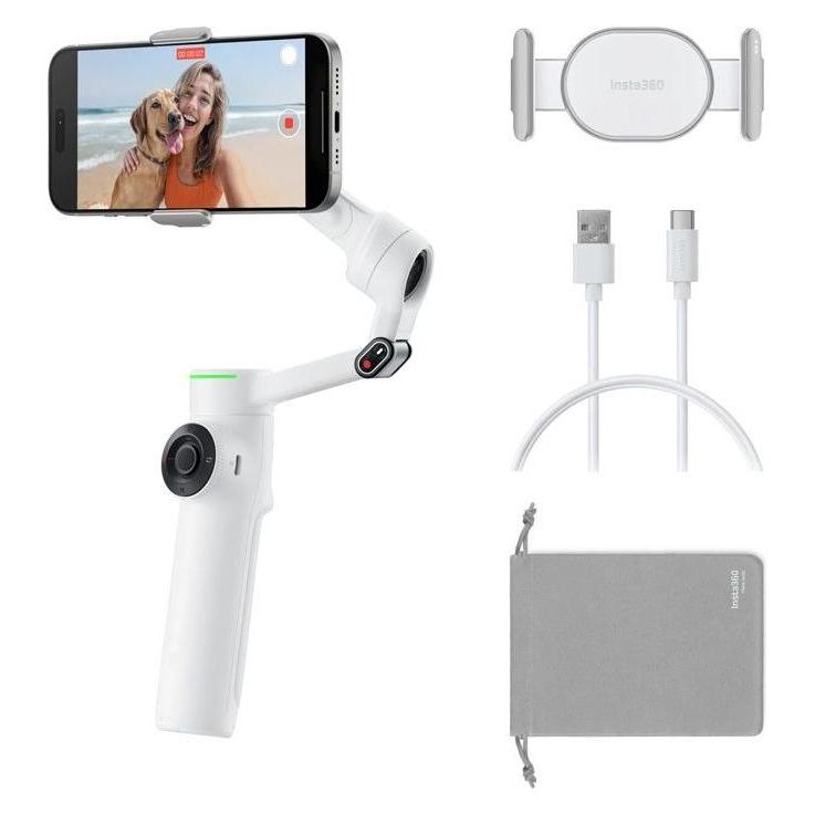 Insta360 Flow 2 Pro AI Tracker Bundle/ Summit White (CINSABQB) (CINSAB/QB/AI)