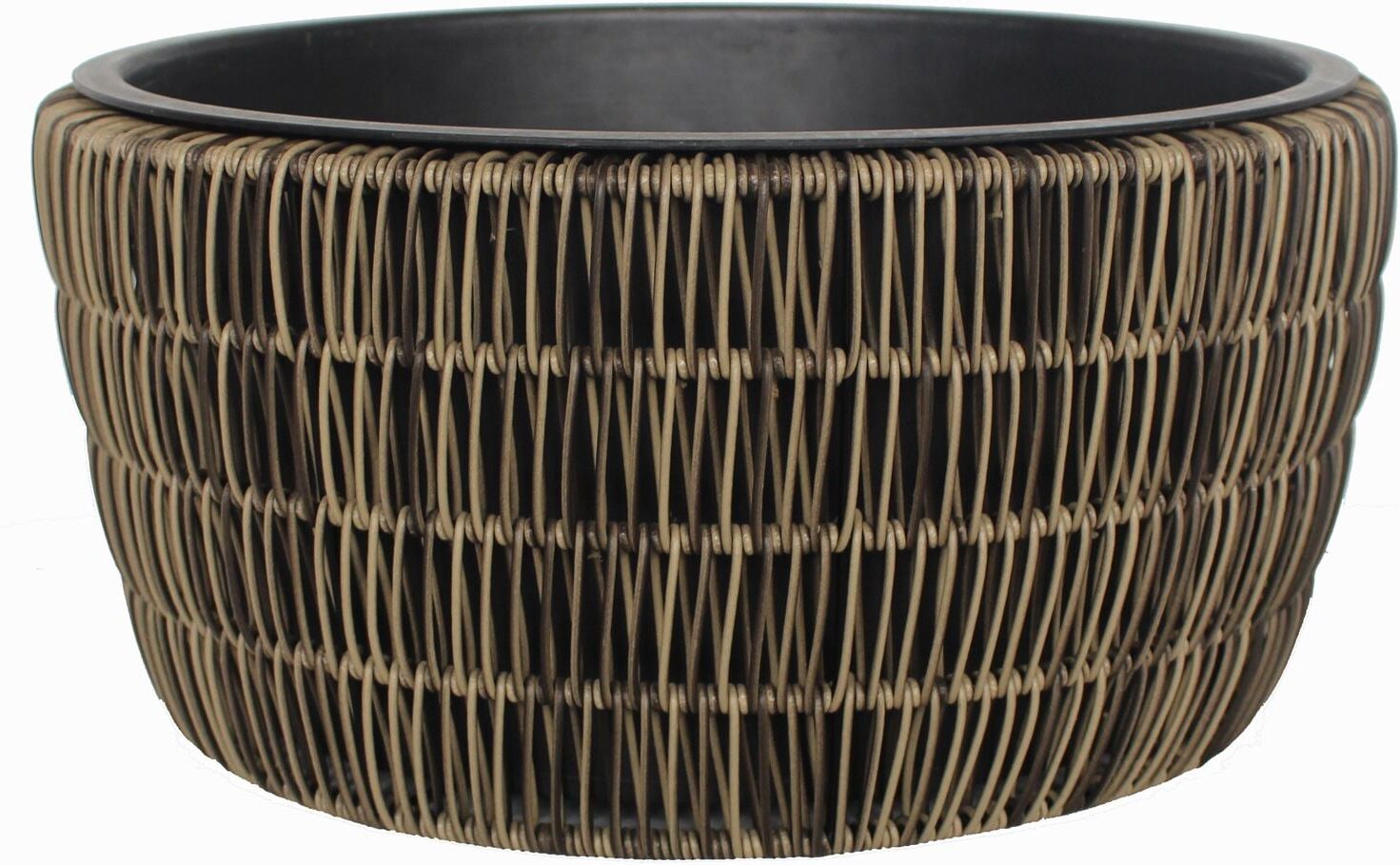 TrendLine Polyrattan Schale Ø 44 x 21 cm mit Einsatz