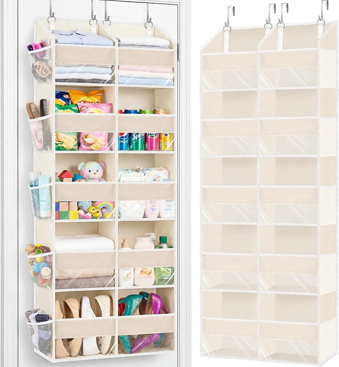 SnelShoppen Over de deur organizer met 5 niveaus en 10 compartimenten