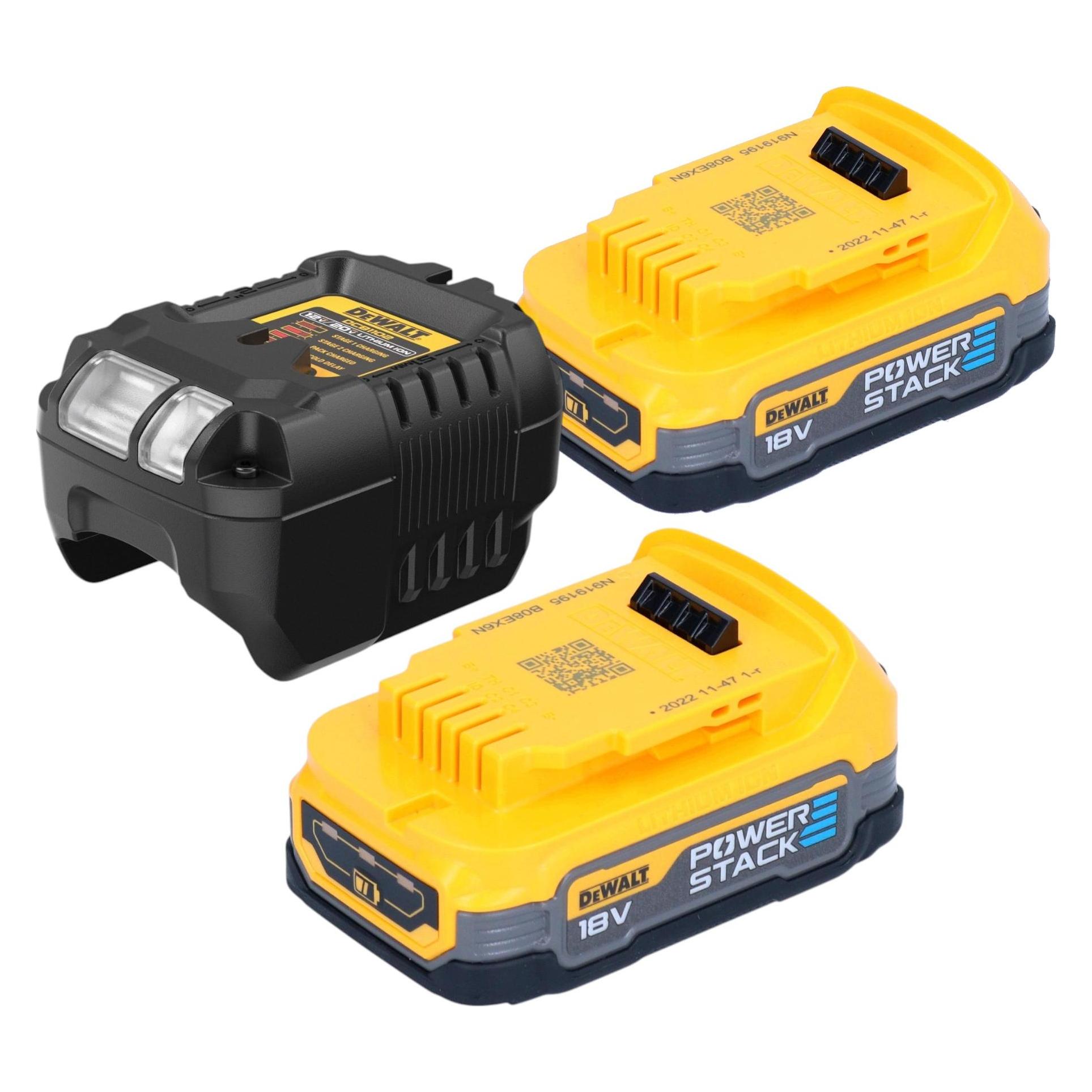 DeWalt DCS 334 E2T Akku Pendelhub Stichsäge 18 V Brushless + 2x Powerstack Akku 1,7 Ah + Ladegerät (53943399)