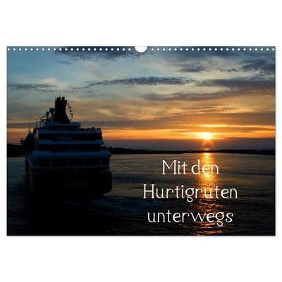 Mit den Hurtigruten unterwegs (Wandkalender 2027 DIN A3 quer), CALVENDO Monatskalender
