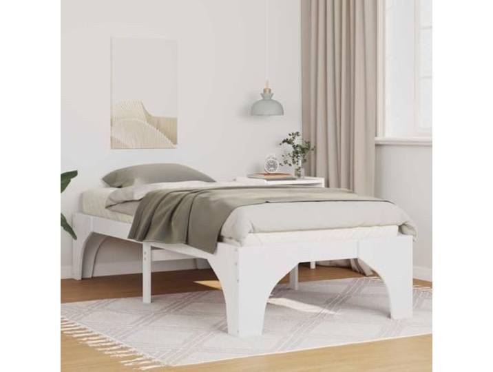 YUTAASU Bettrahmen Weiß 90 x 190 cm Massives Kiefernholz Plattform-Lattenrost, Modernes Design, Robust, Langlebig, Einfache Pflege