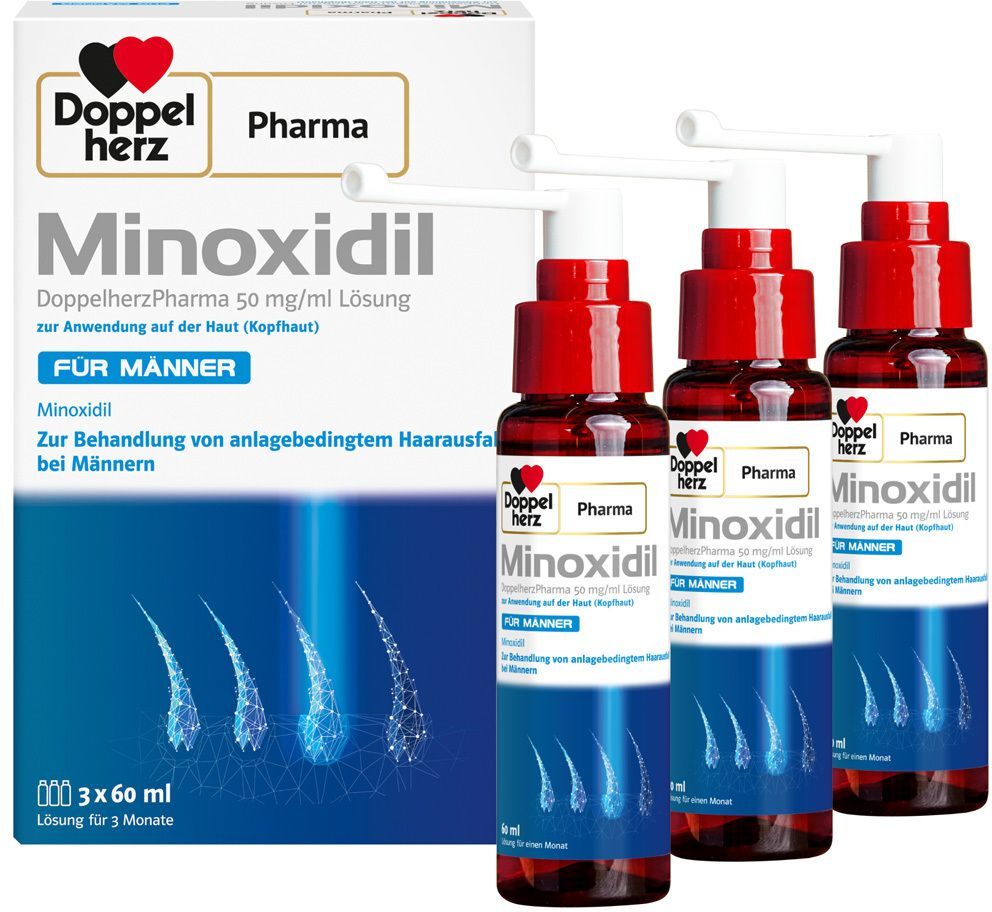 Minoxidil DoppelherzPhar.50mg/ml Lsg.Anw.Haut Mann 3x60 ml Lösung