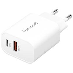 Intenso W30AC USB Ladegerät 30 W 1x USB-A, 1x USB-C® Weiß Innenbereich USB Power Delivery (USB-PD) 7803012