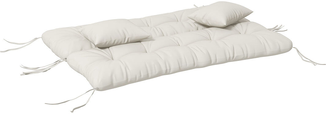 Dakota Fields Outsunny Outdoor Seat Cushions Back Cushion Water Repellent White 150cm W