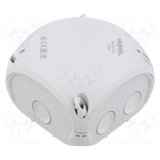 Hensel Anschlussdose 93x93x62 5x2,5mm2 CU IP66 grau DK 0202 GZ (62000148) (62000148)
