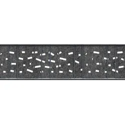 zaun|zu® Sichtschutzstreifen Design Vlies Criss Cross für Doppelstabmatten Anthrazit 2,6m