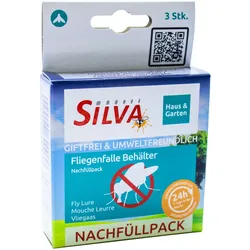 SILVA 3-er Nachfüllpack für Behälter-Fliegenfalle