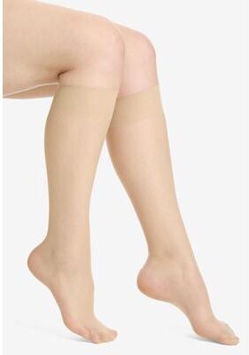 Plus Size Women's 3-Pack Sheer Knee-High Socks by Comfort Choice in Nude (Size 1X) Tights