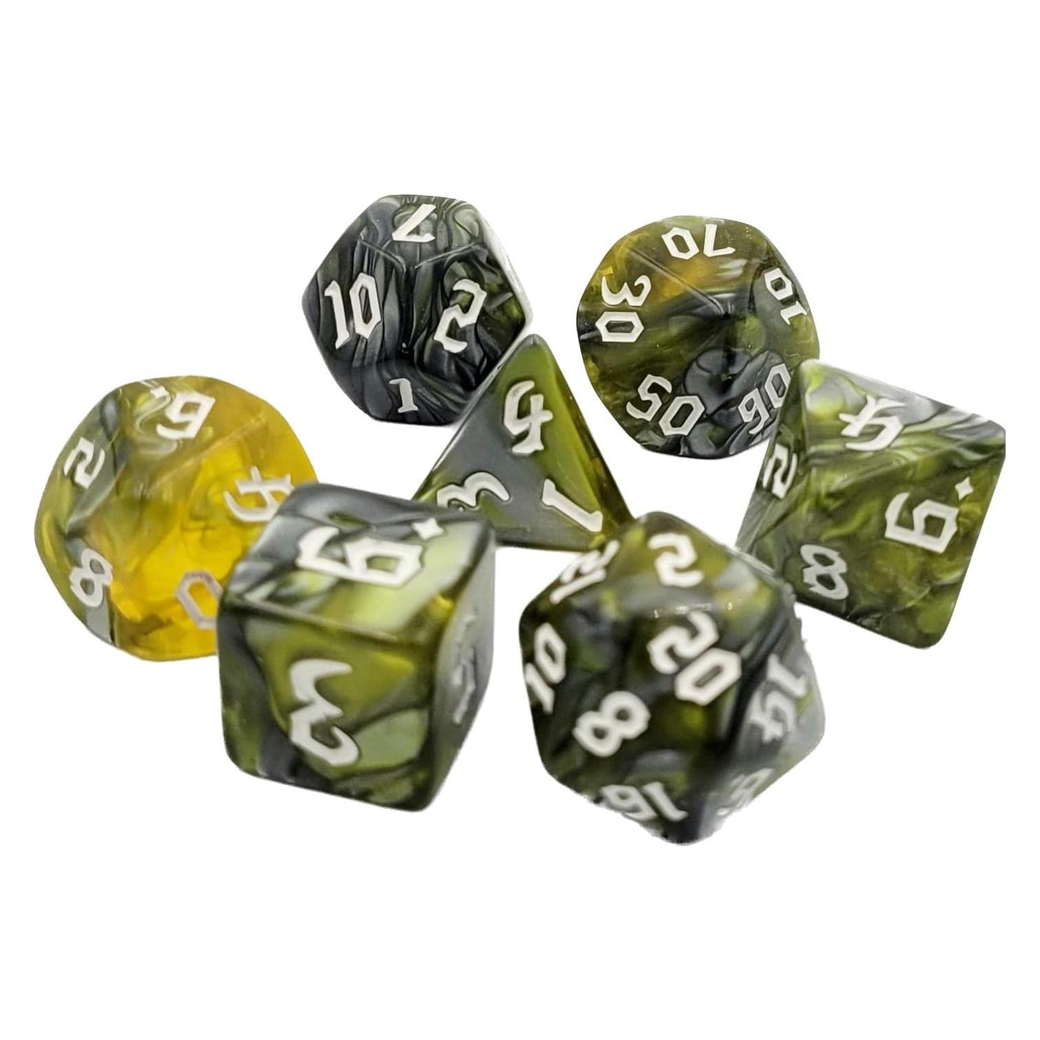 Dice4friends Würfelset: Green Flow (7) (DIC17522)