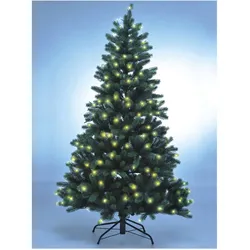 Xenotec, Weihnachtsbaum, Weihnachtsbaum mit LED-Lichterkette und Standfuss, 150 cm hoch (150 cm)
