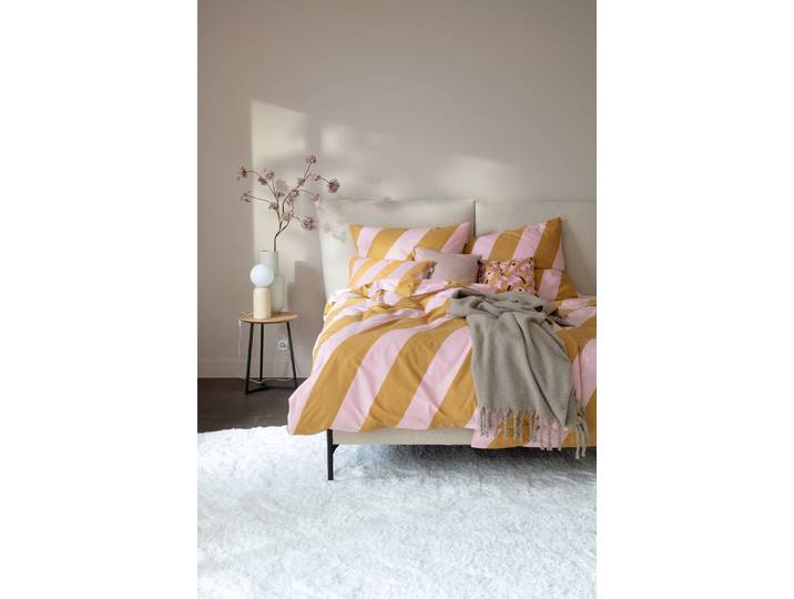 Wendebettwäsche Junction , rosa (curry), B/L: 135cm x 200cm, 1 Stk., 1 Stk., Renforcé, B/L: 80cm x 80cm, 2, Renforcé, Obermaterial: 100% Baumwolle, SCHÖNER WOHNEN-KOLLEKTION, Bettwäsche, Wendebettwäsche, Renforcè-Bettwäsche aus 100% reiner Baumwolle