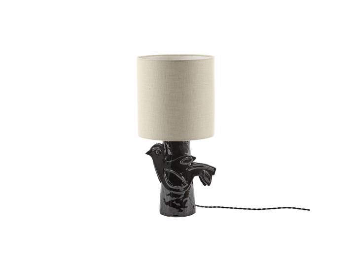 Serax - Lampe de table Paloma - Noir - Grès émaillé - Designer Marie Michielssen
