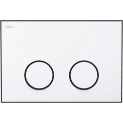 MEPA Frame Betätigungsplatte 2-Mengen Weiß-Mattschwarz, 421055 421055