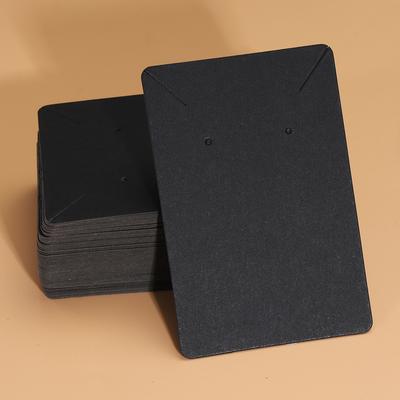 Blank Jewelry Display Card, Necklace Earrings Ear Studs Packaging Card, Kraft Paper Card For Jewelry Packaging black