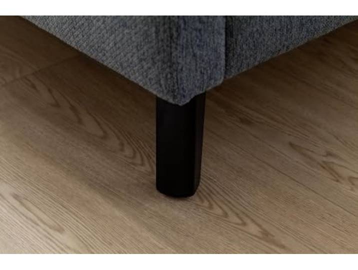 Meise Möbel Stauraumbett Frieda 160x200 cm Bettkasten & Lattenrost Webstoff Ocean Holzfuß schwarz