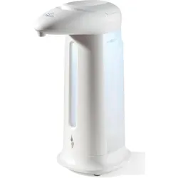 Platinet, Seifenspender + Seifenschale, Automatischer Seifenspender, Kunststoff, weiss, 330 ml